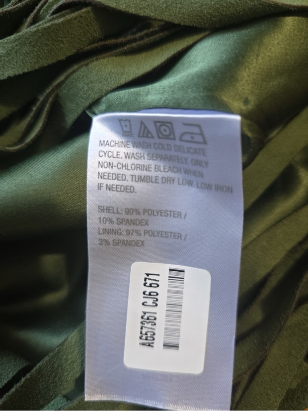 American West Carolyn Pollack Juniper Green Faux Suede Fringe Jacket XS - Picture 9 of 13